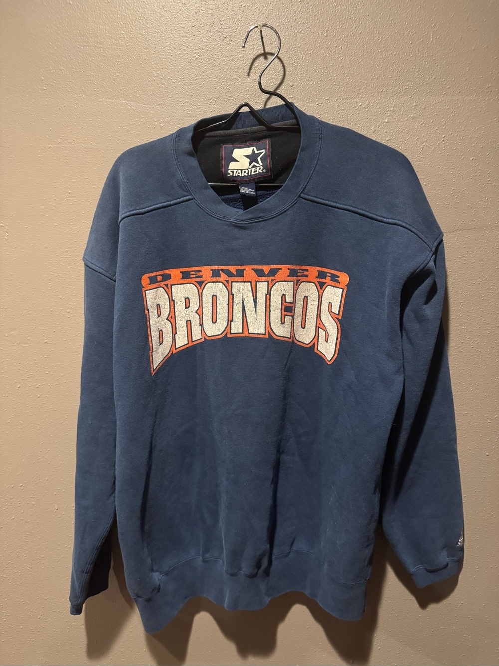 Vintage Denver Broncos Starter Crewneck Mens Size Large